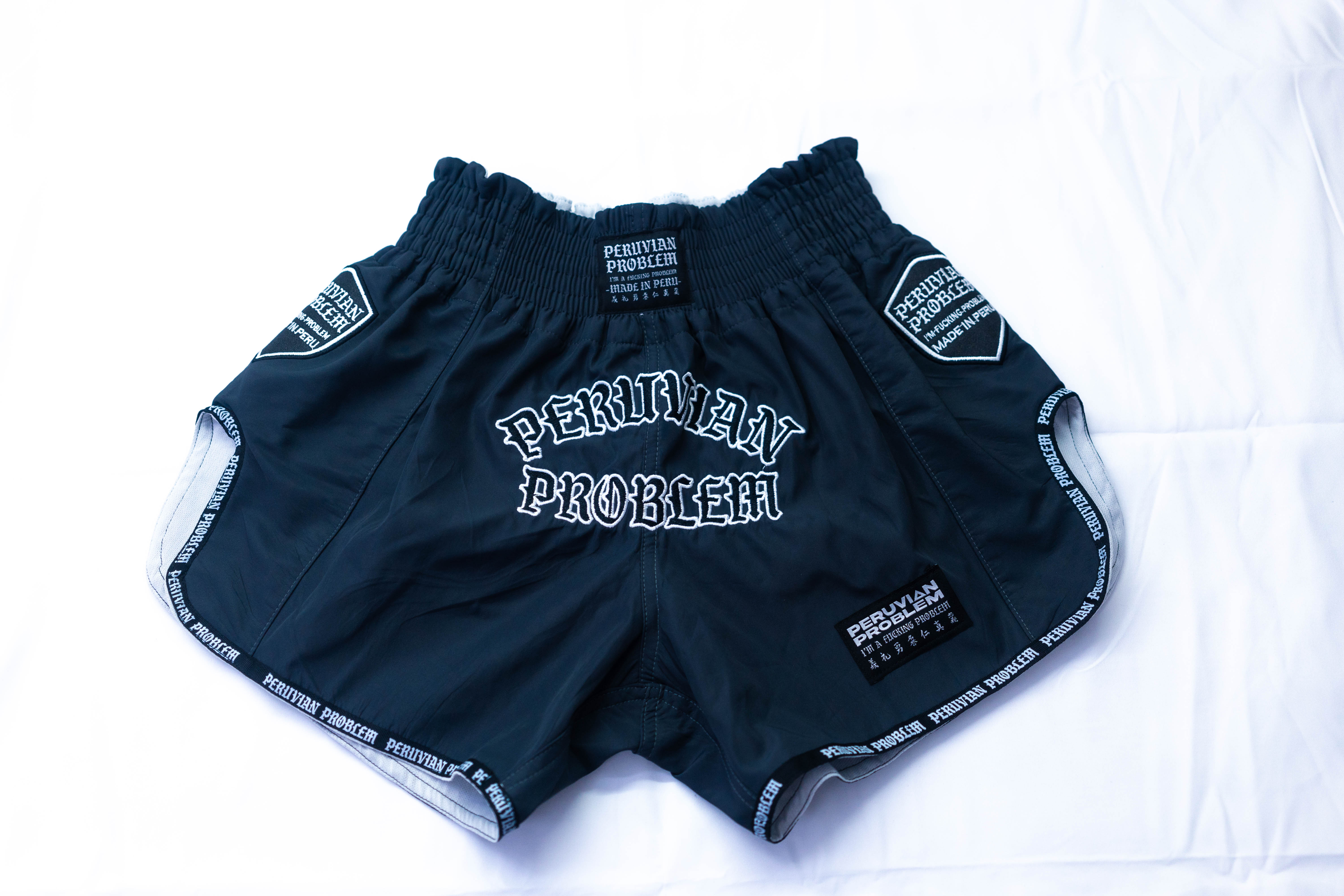 Muay Thai short Azul acero